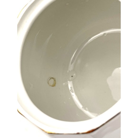 Ellgreave English Teapot Floral Handle Gold Trim Repaired Handle England Flowers - Picture 8 of 10